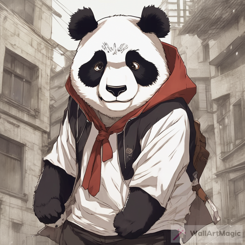 Oso Panda with Anime Style, Wearing Attack on Titan Clothing and ...