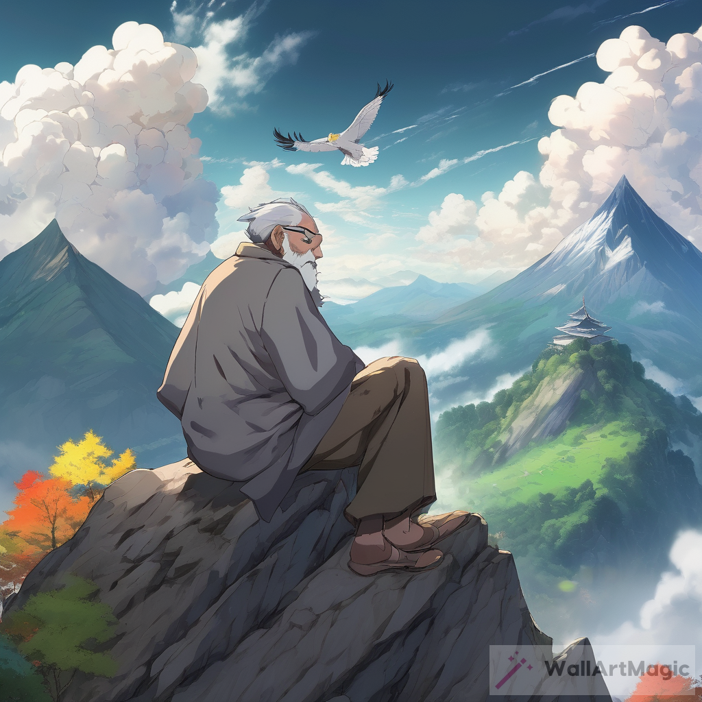 Mountain landscape, lake and mountain range, large panorama, Altai, anime  style Stock Illustration | Adobe Stock